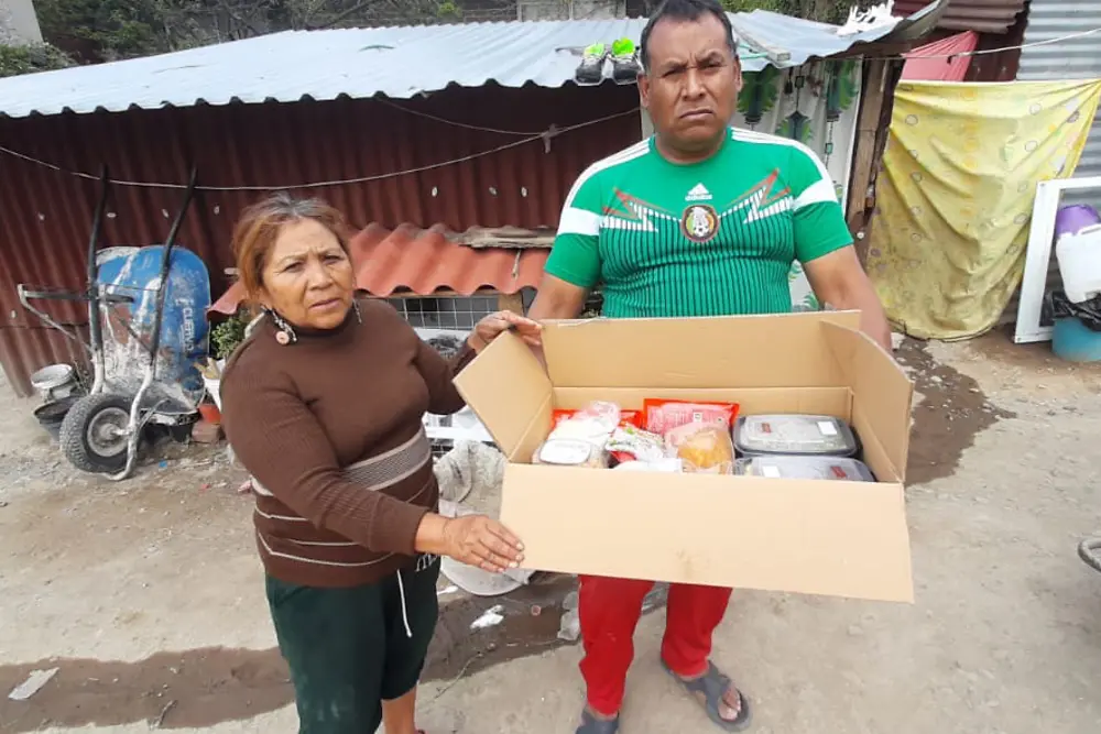 La institución. Dr. Sonrisas, en México, recibió apoyo de Henkel para la distribución de alimentos a personas en situación vulnerable.
